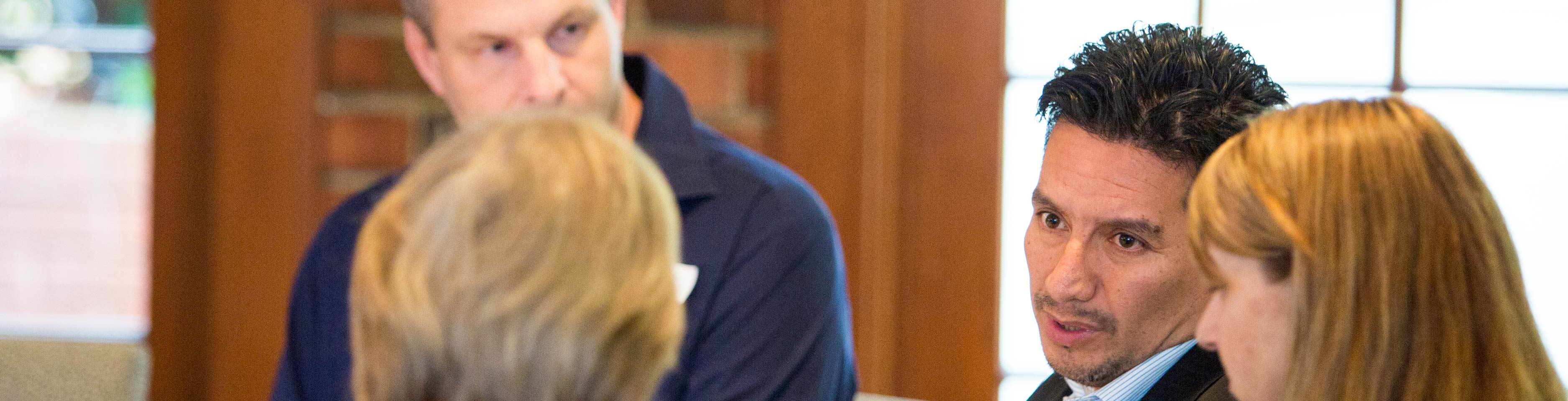 People talking as a group