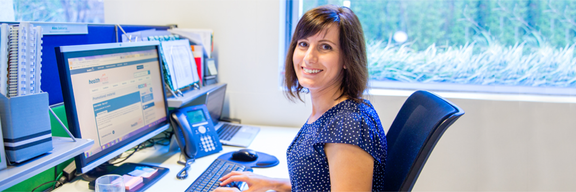 Lady working at desk