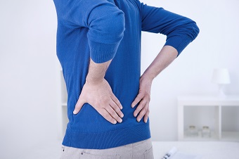 Person with lower back pain